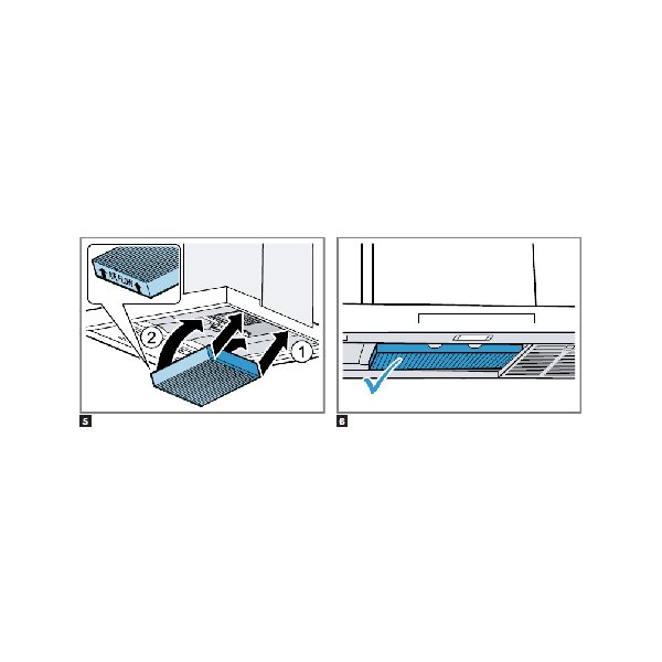 00703606 Bosch Rangehood Clean Air Standard Odor Filter